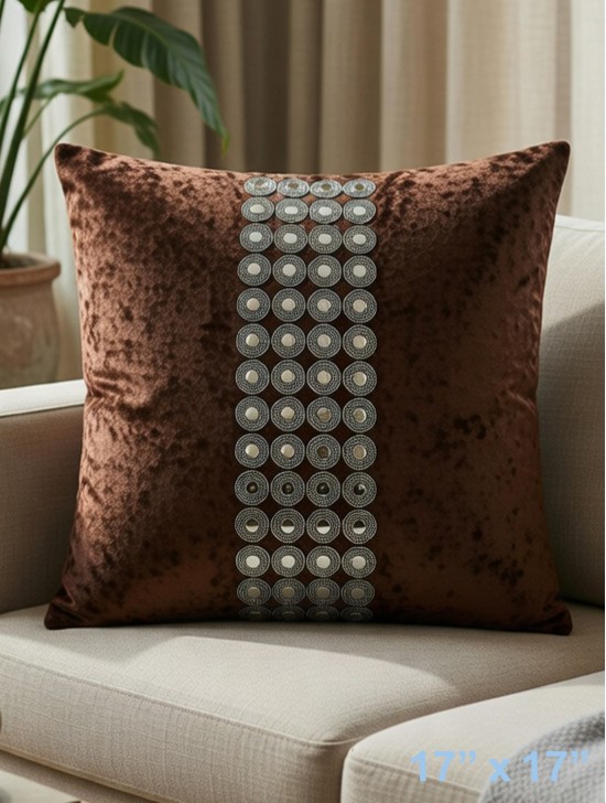 VELVET & BUTTONS CUSHION & FILLER